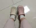 卡骆驰（CROCS）贝雅卡骆班洞洞鞋轻便耐磨一脚蹬休闲鞋女鞋时尚沙滩鞋|205089 冬日白/彩色-1LI 36 /37(220mm) 实拍图