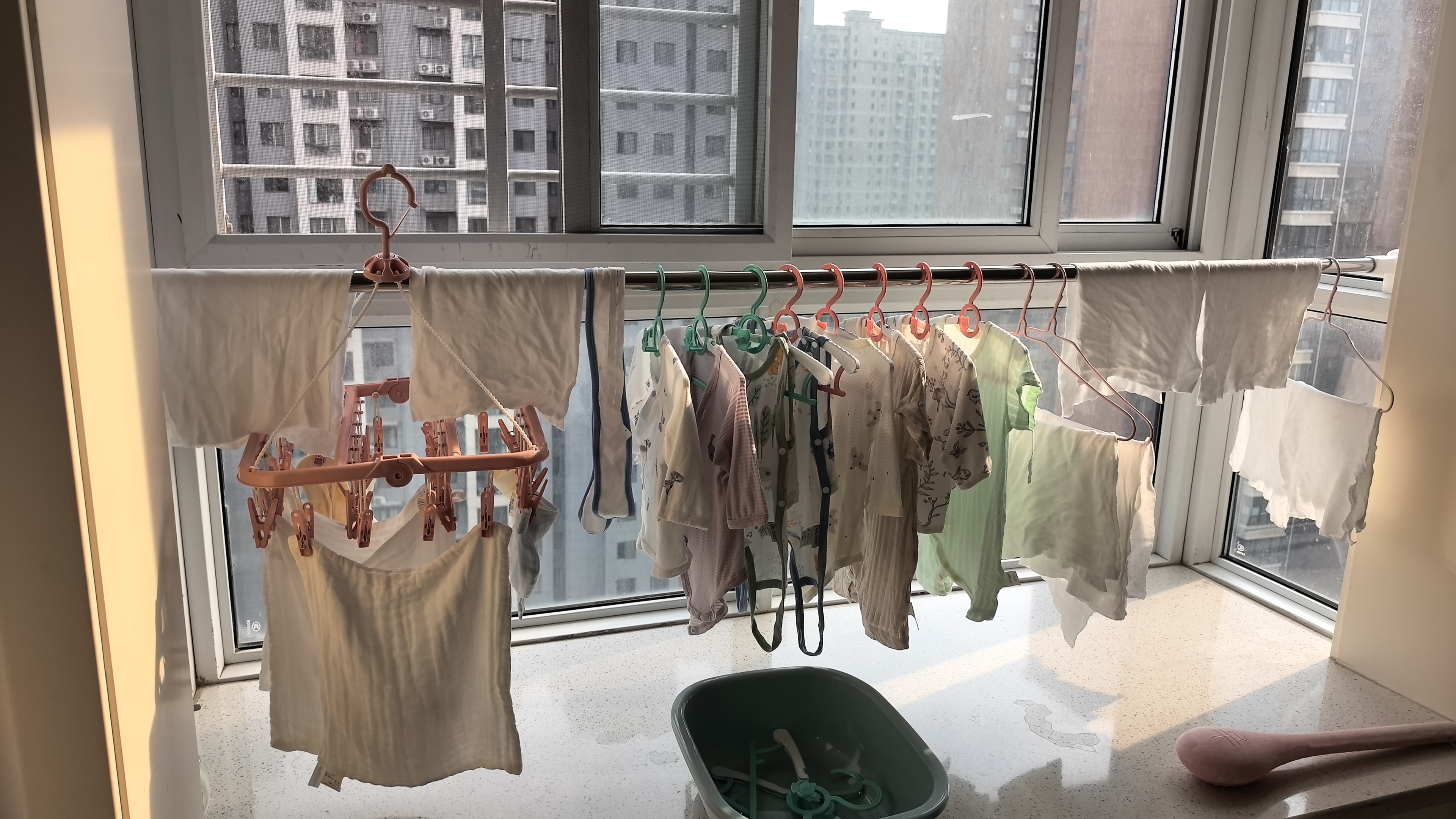 巴厘小猪新生儿婴儿衣服夏季薄款睡衣和尚服男宝宝连体衣女宝哈衣 粉绿 59cm 实拍图