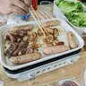 美的（Midea）[升级款]电火锅鸳鸯锅烤肉锅火锅0氟涂层超薄速沸电火锅多功能锅料理锅分体6.5L多用途锅DLS3322R2 实拍图