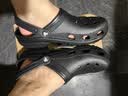 卡骆驰（CROCS）檀健次同款经典洞洞鞋轻便百搭女沙滩鞋包头拖鞋男鞋|10001 黑色-001(含智必星) 45 (290mm) 实拍图