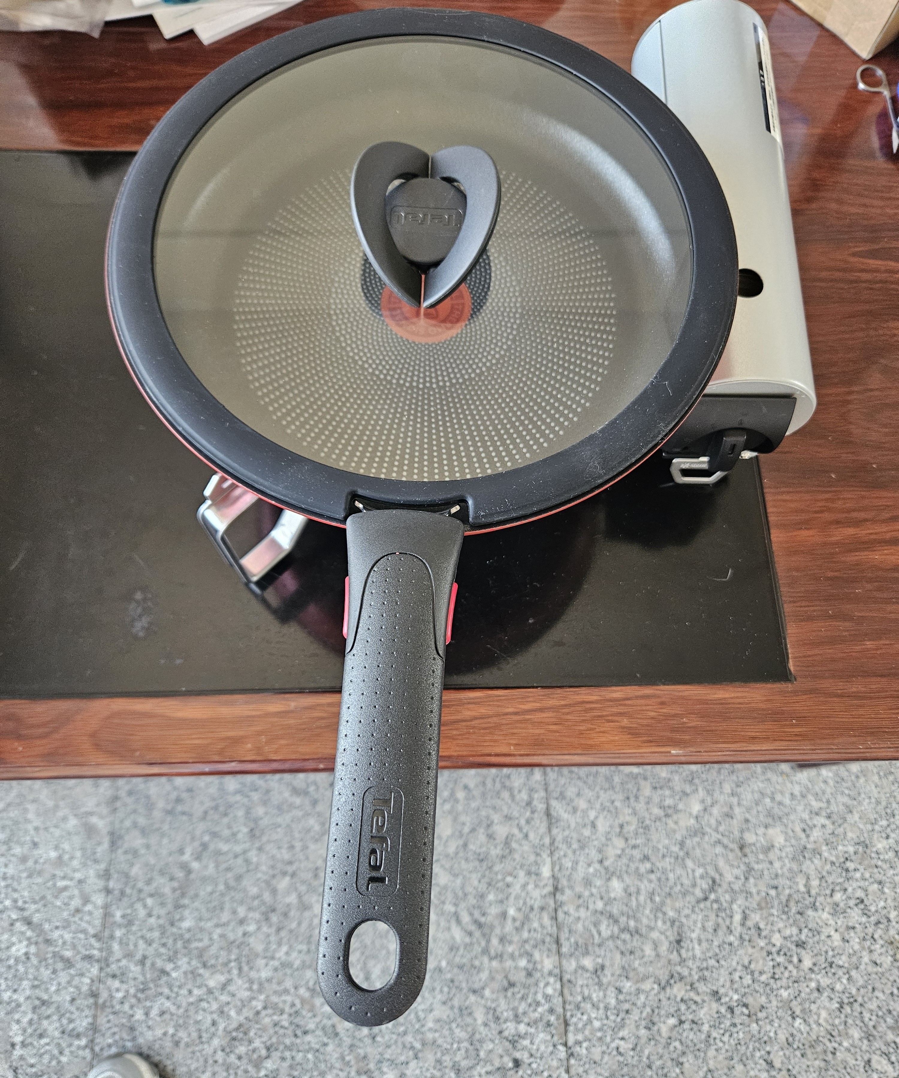 特福（Tefal）可拆卸煎锅26cm可变烤盘餐具电磁炉烤箱通用有钛不粘锅可进洗碗机 实拍图