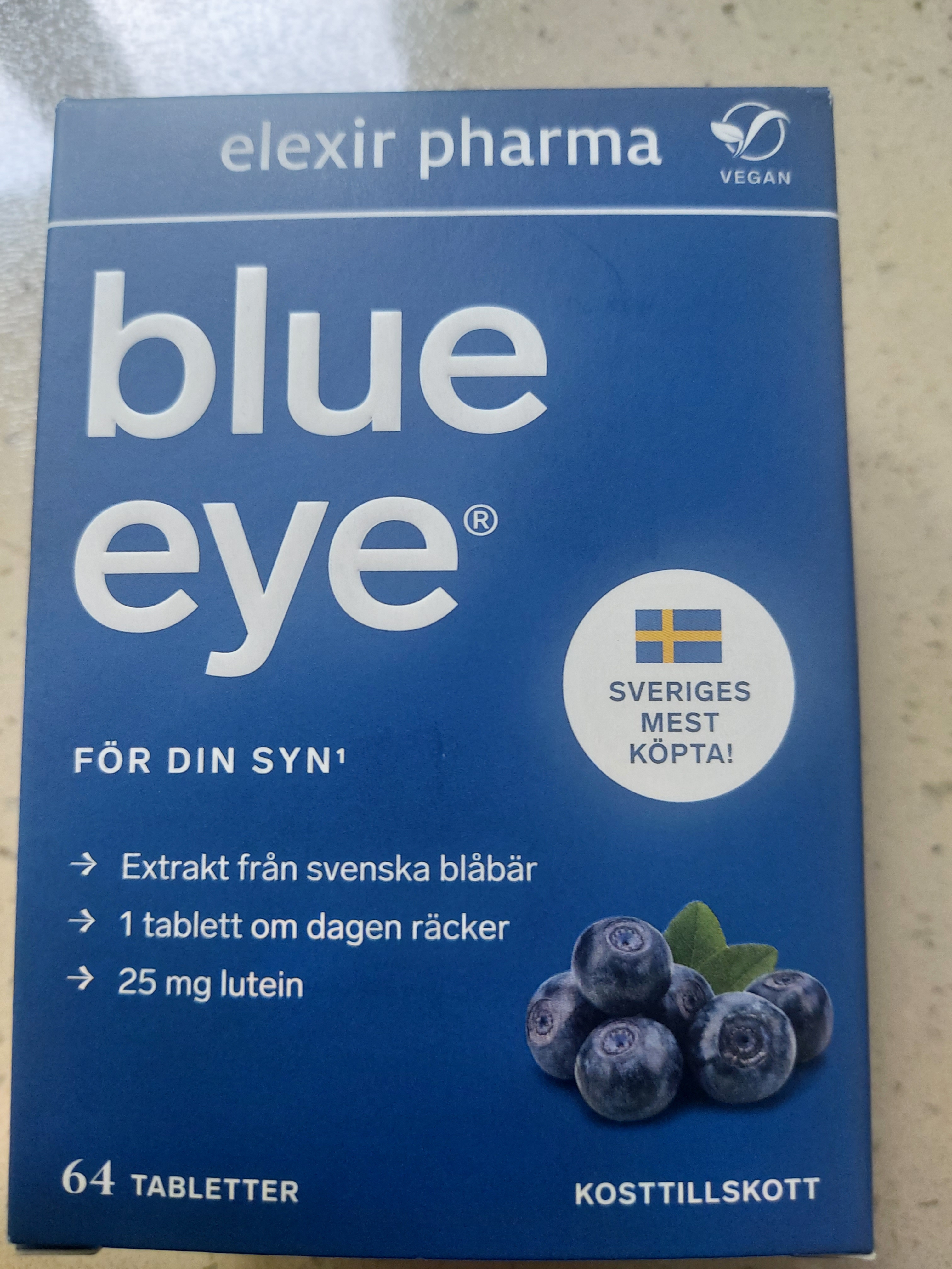 ELEXIR PHARMA益新力 blueeye 成人儿童护眼片 蓝莓花青素叶黄素防近视保护视力 【28年1月】 64粒*1盒 丨改善眼疲劳 增进视力 实拍图