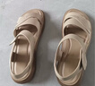 红蜻蜓妈妈凉鞋夏季软底防滑中老年凉鞋不累脚平底鞋WJK24842 杏色39 实拍图