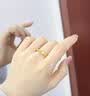 中国黄金（CHINA GOLD）黄金碎冰冰戒指男女足金素圈指环固口情侣对戒节日生日礼物送女友 碎碎冰戒指 圈号13【国金礼盒】 约1g 实拍图