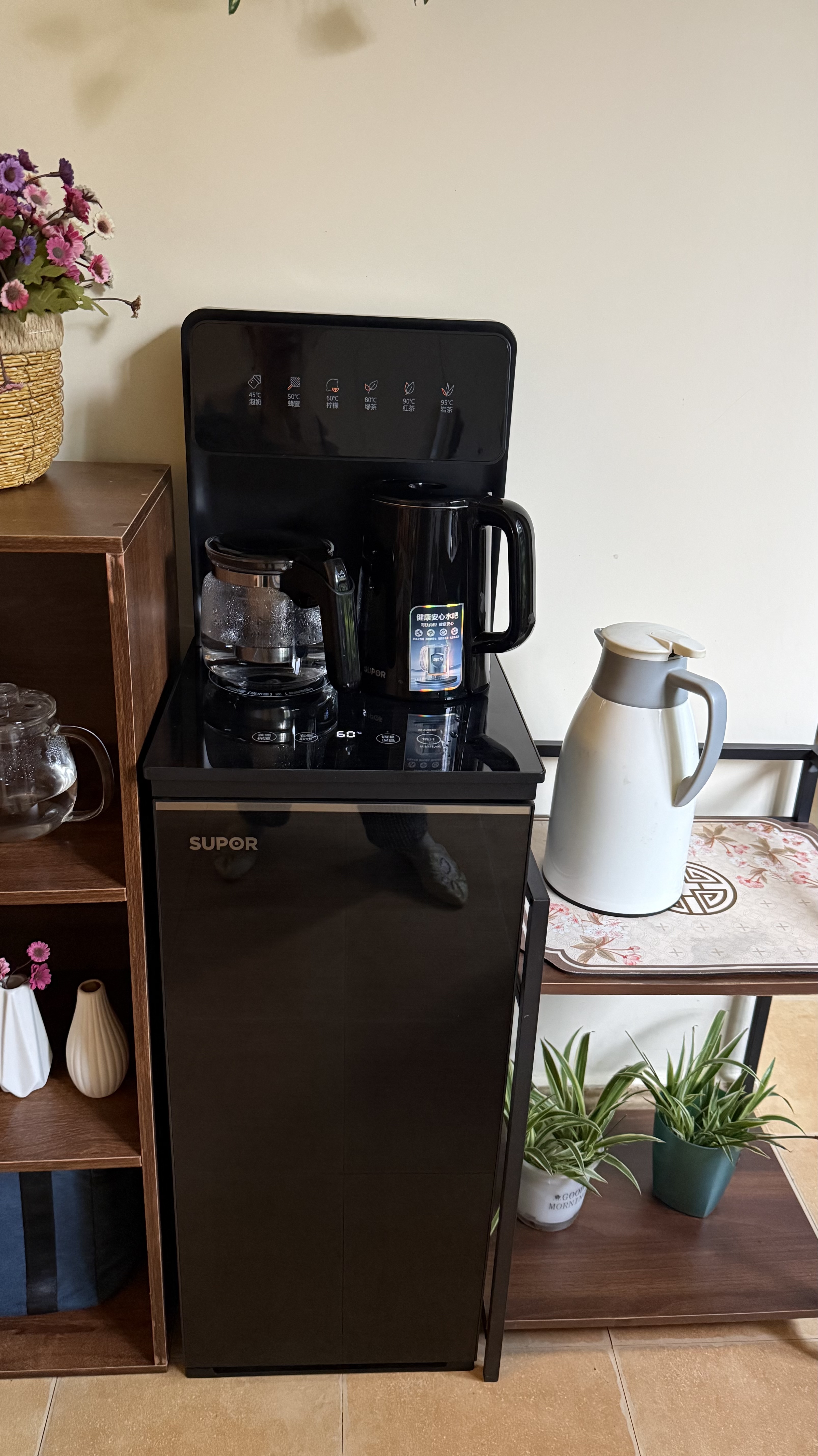 苏泊尔（SUPOR）茶吧机家用高端客厅用饮水机下置式 【有钛】新款智能茶吧柜饮水机一体饮水烧水一体机立式水吧台 钛泉系列【健康有钛+0涂0异味】 制热型 实拍图