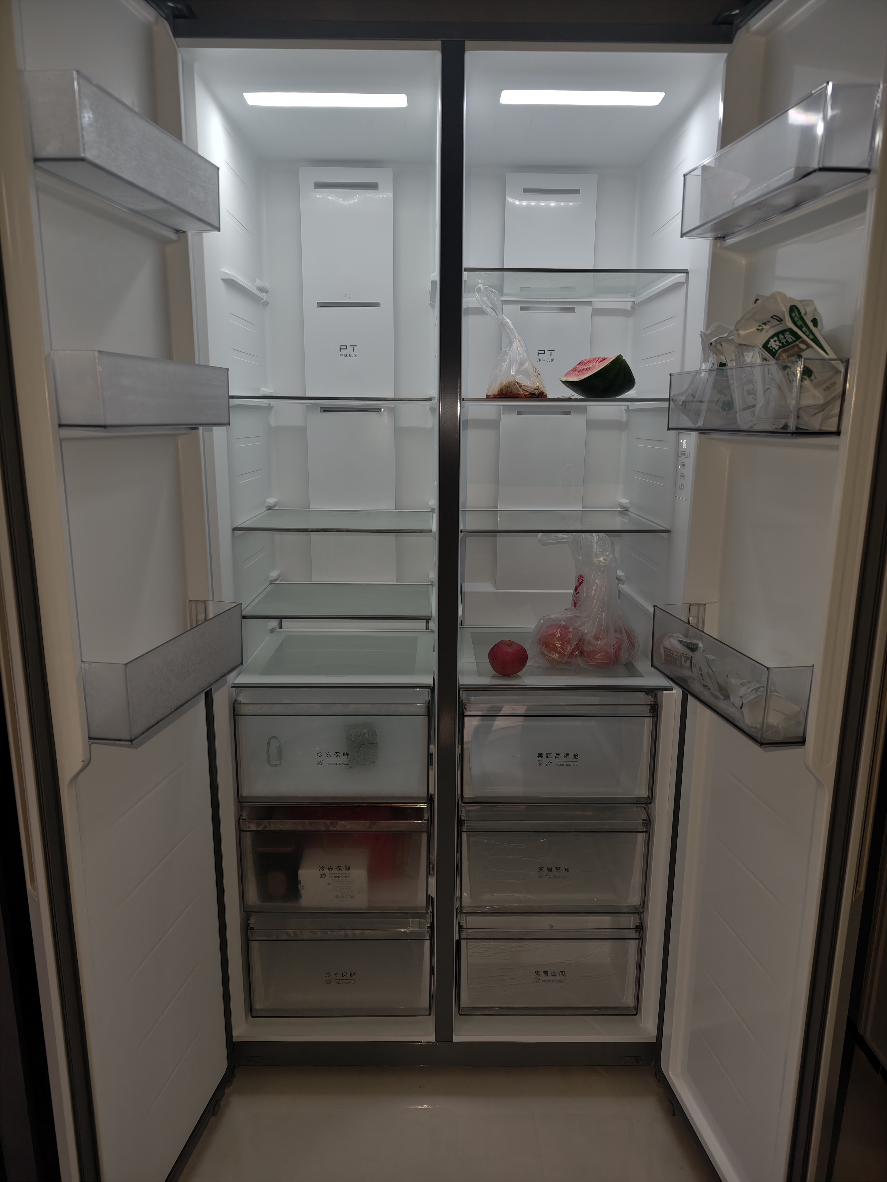 美的大嵌750升对开门双开门冰箱超薄零嵌入式超大容量一级能效变频风冷无霜BCD-750WKPZM(E)国家补贴 实拍图