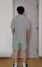 有棵树男士睡衣男7A抗菌含竹纤维透气可外穿短袖情侣家居服套装女士 【男款】浅灰 L 实拍图
