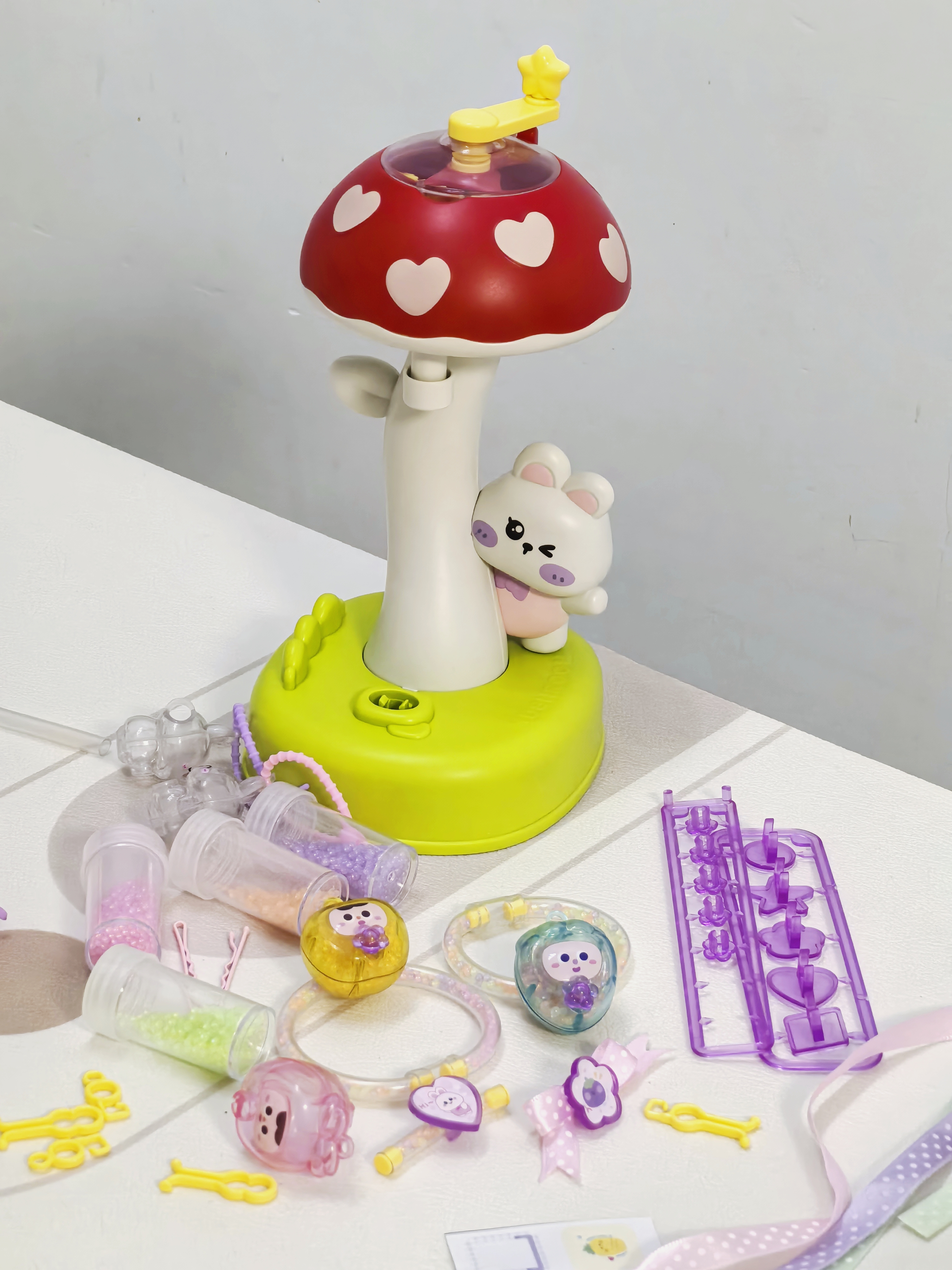 COOKSS百变蘑菇串珠机玩具儿童手工diy材料包男女孩生日礼物首饰搭配 实拍图