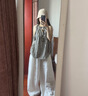 UR2026春季新款女装撞色格纹超宽松无袖罩衫衬衫UYU250031+ 黑色格子 (偏宽松) S (XS-S) 实拍图