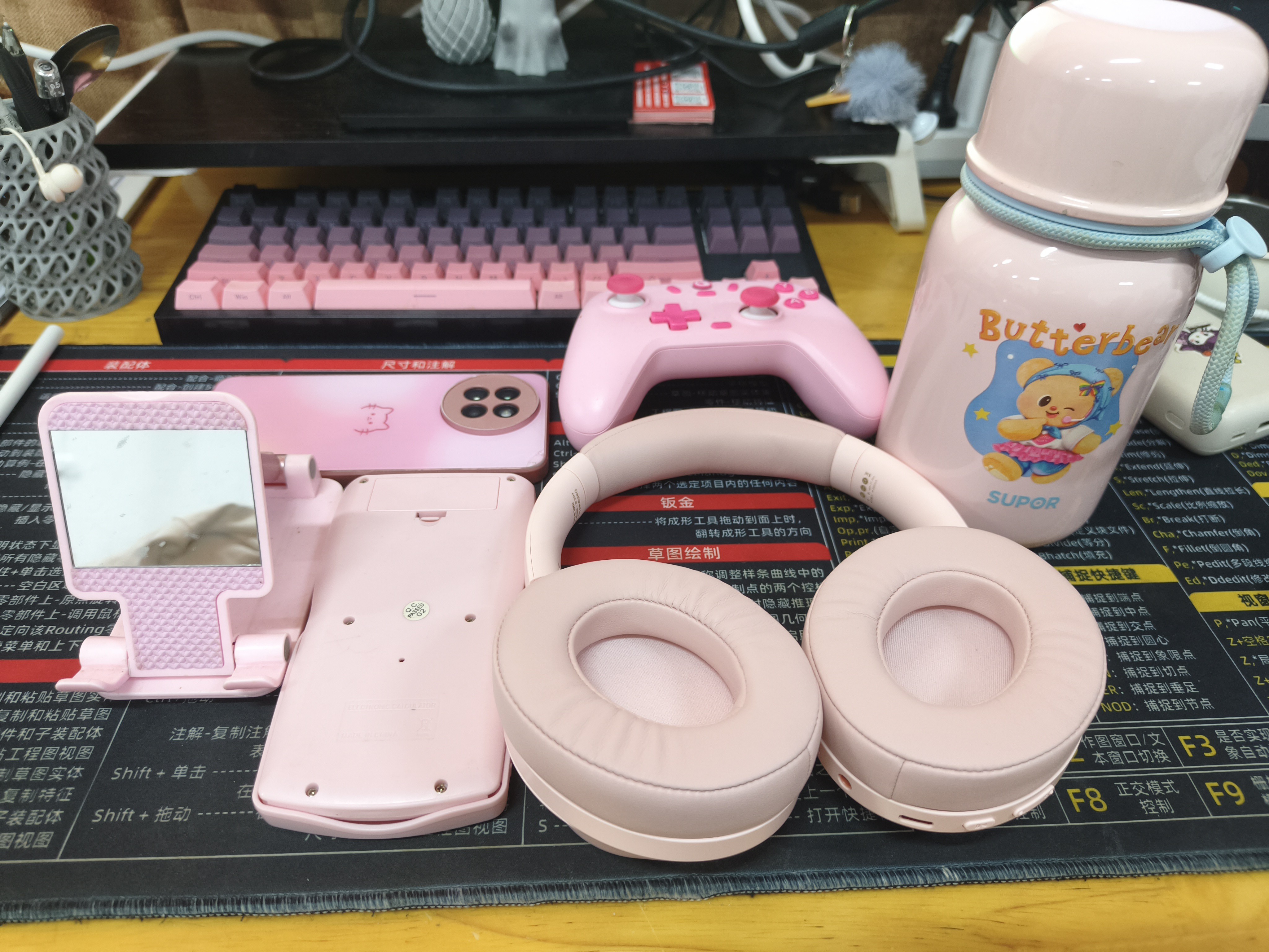 iKF T1 Pro【APP智联互动】头戴式蓝牙耳机无线有线2026新款耳机超长续航游戏低延迟hifi音质新颜粉 实拍图