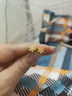 周六福5G工艺黄金耳钉女浪漫仙雪耳饰A0912072 约0.97g 一对生日礼物 实拍图