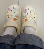 名创优品（MINISO）洞洞鞋女款夏季户外穿eva防滑防臭可DIY沙滩鞋增高凉拖鞋女士 卡其+海洋星星 40-41 实拍图