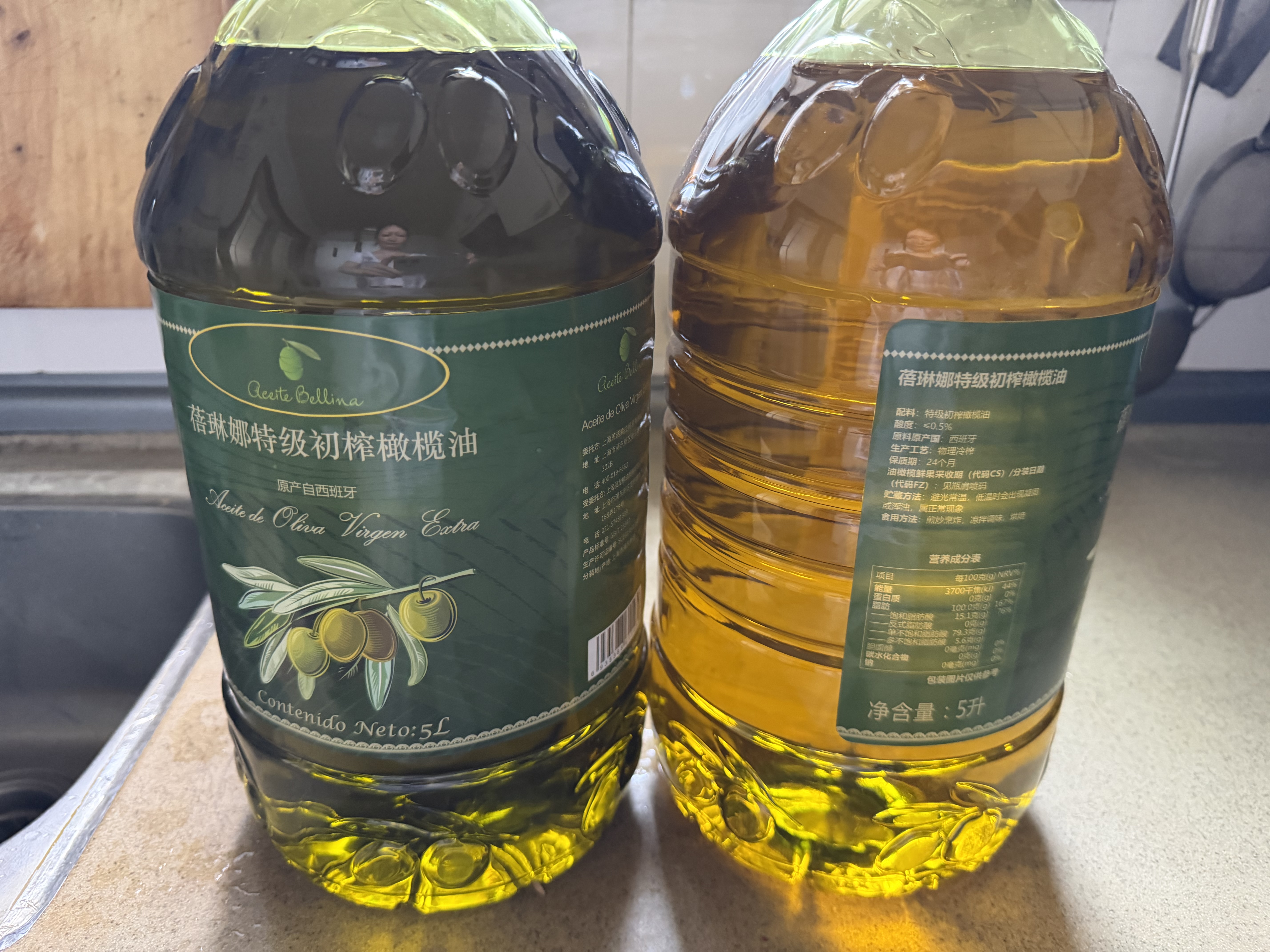 蓓琳娜（BELLINA）【保真橄榄油】欧洲原油进口100%特级初榨橄榄油5L健康炒菜食用油 实拍图
