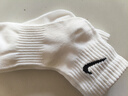 耐克（NIKE）男袜女袜 26新款训练透气短中长袜快干休闲跑步健身运动nike袜子 热推/简约经典白色/三双装/中袜 M/24-26厘米/38-42码 实拍图