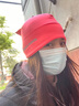 迈路士（Maleroads）秋冬防风跑步帽保暖户外运动帽骑行滑雪帽男女套头抓绒帽跑步帽子 【女款】胭脂红-薄款（运动款） 实拍图