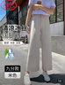 浪莎休闲裤女夏季通勤薄款高腰裤子冰丝阔腿裤垂感宽松直筒女裤 实拍图