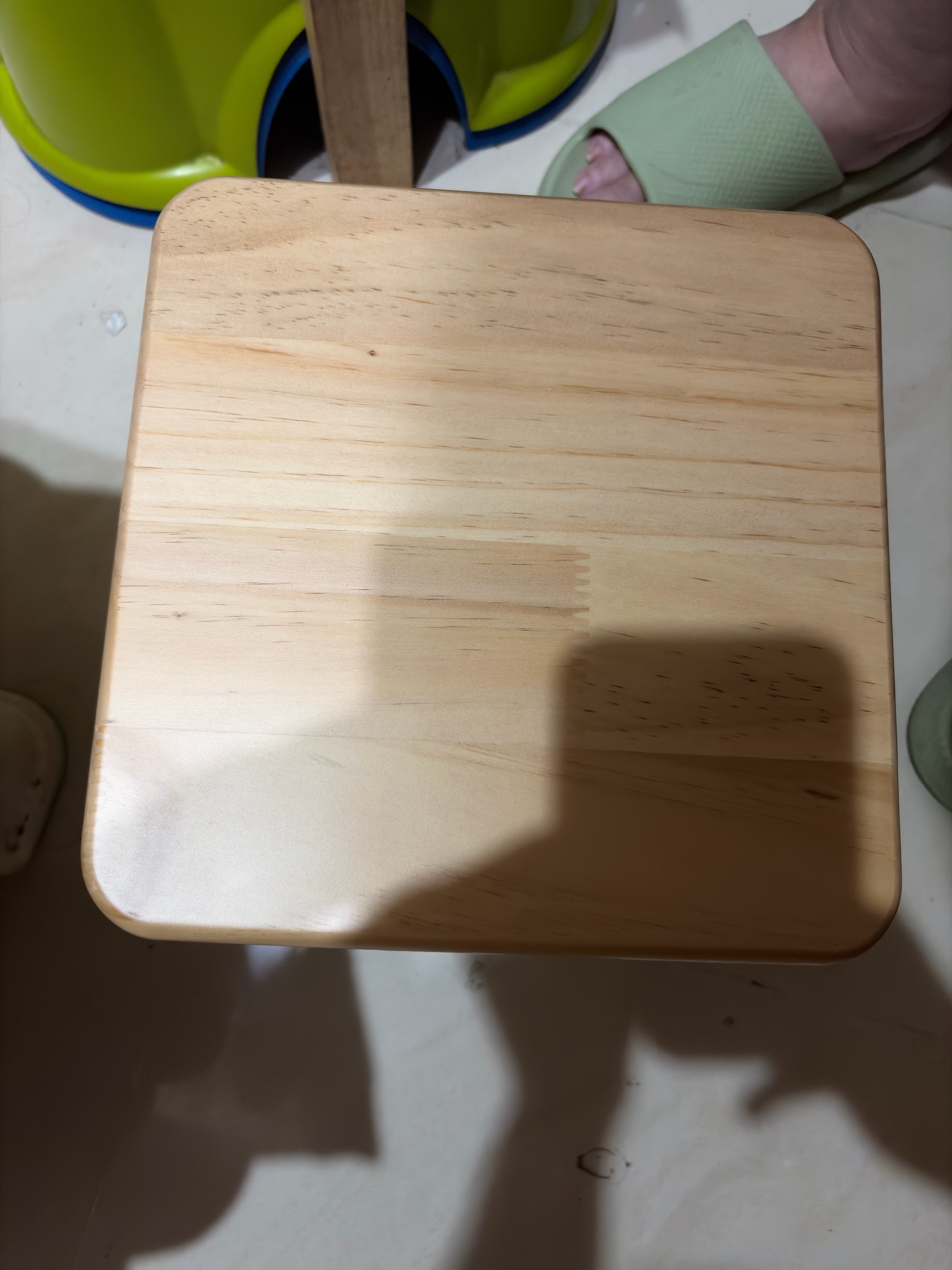 喻品实木凳子家用简约矮凳小板凳方凳客厅沙发脚踏凳换鞋HK5238原木色 实拍图