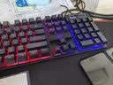 银雕(YINDIAO) K500键盘彩包升级版 机械手感 游戏背光电竞办公 USB外接键盘 全尺寸 黑色混光有线键盘 实拍图