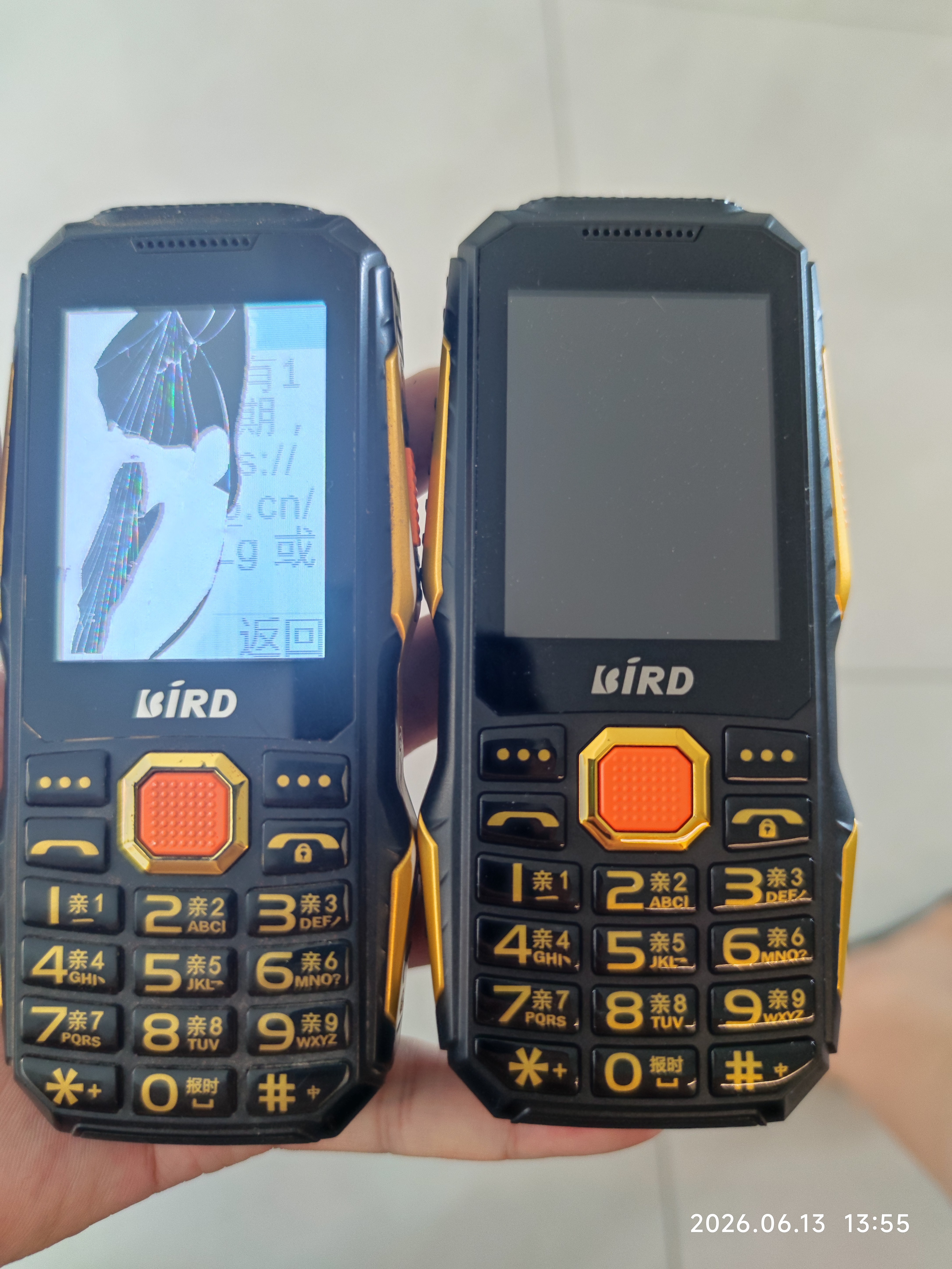 波导（BiRD）26年新款三防老年机超长待机王移动联通电信版4G全网通大按键大音量老人手机大屏大字体功能机 黑色 实拍图