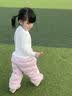 巴拉巴拉童装儿童羽绒裤宝宝婴儿裤子男童女童2026冬装三防保暖裤萌趣长裤 桃桃蜜粉-白鸭绒 【A类/三防】 110 充绒量33g 实拍图