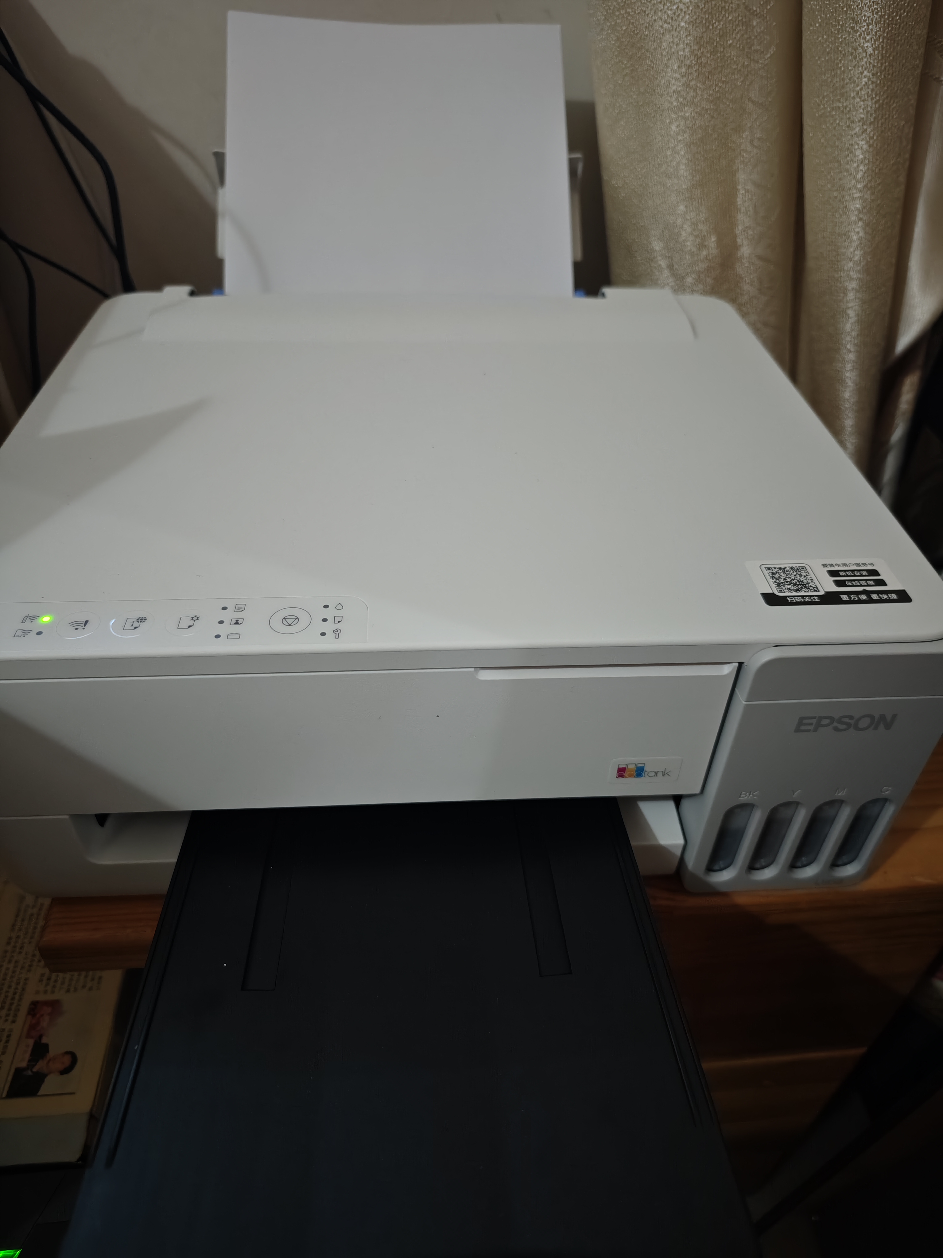爱普生（EPSON）【6代新品】L1358 墨仓式A4彩色无线单功能家用打印机 家用/办公 AI学习打印机（微信/远程打印） 实拍图