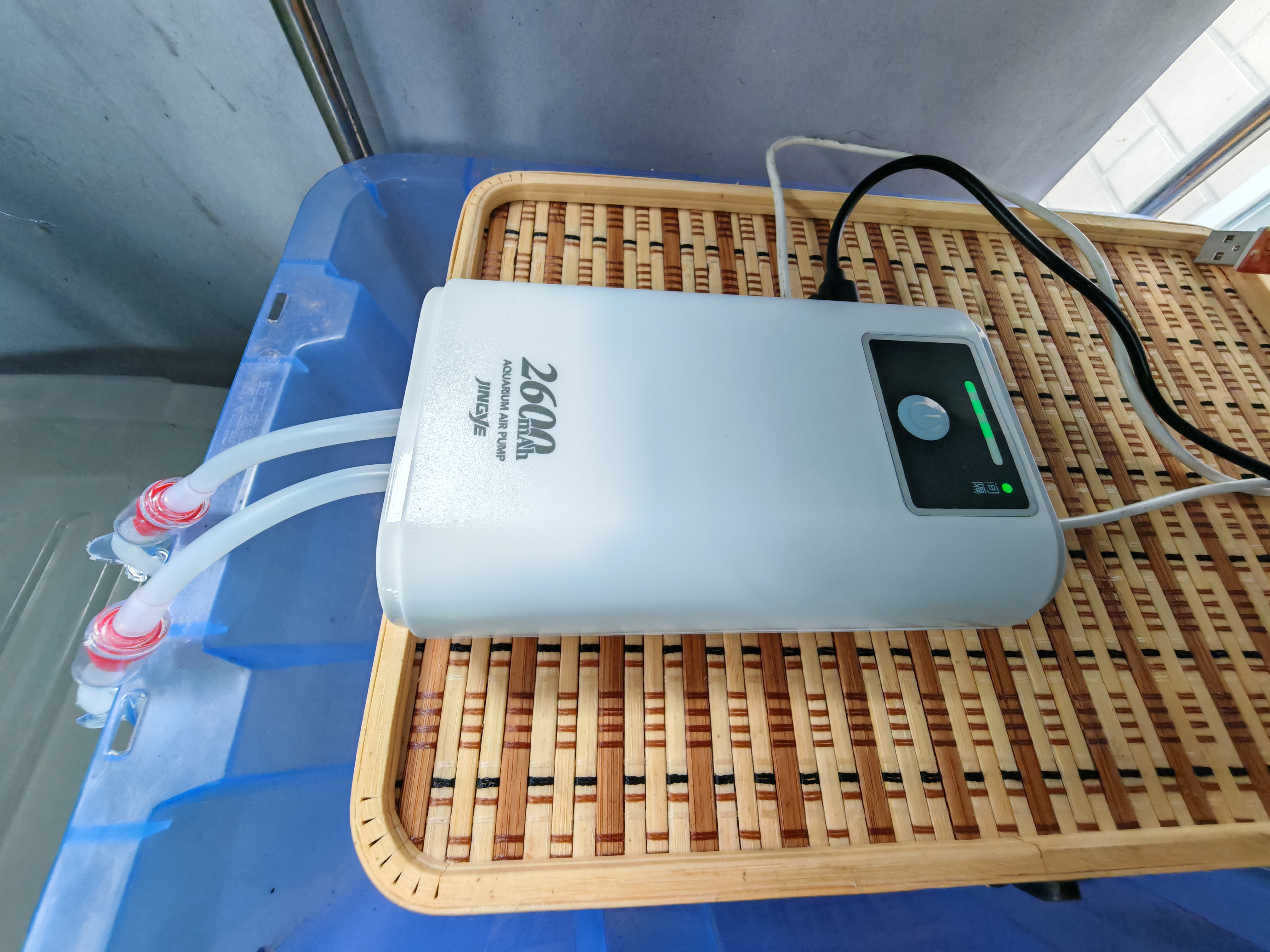 京业（JINGYE）鱼缸增氧泵充电式YE-LD20款3W 家用鱼缸氧气泵户外钓鱼用 实拍图