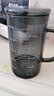 忆壶茶（YIHUTEA）玻璃杯喝水杯大容量耐热带盖刻度杯茶杯办公室家用杯子男女泡茶杯 【玄青】畅饮杯 500ml 实拍图