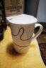 布丁瓷艺大容量马克杯带盖勺陶瓷茶水杯子办公室家用男女士牛奶早餐咖啡杯 春天华尔兹（瓷盖+勺） 实拍图
