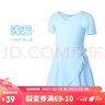艾舞戈女童跳舞裙秋季长袖儿童舞蹈服练功服女孩雪纺芭蕾舞裙中国舞服 浅蓝-短袖 150 身高130-140cm体重58-68斤 实拍图