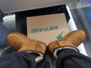 森馬（Senma）雪地靴韩版百搭短筒加绒保暖平底棉鞋男靴719416203 驼色 40码 实拍图