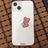 魔杰乐（MOJIELE） 卡通可爱创意小熊适用于iPhone手机壳苹果手机保护套情侣款防摔硅胶软壳 抱苹果小熊-透明壳 iPhone13 实拍图