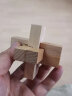 三格田（SANGTY） 传统原创木质孔明锁智力玩具八卦榫卯结构鲁班解锁儿童玩具 鲁班锁【6件套A款】榉木\带说明 实拍图