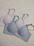 十月结晶哺乳内衣孕妇哺乳内衣春夏薄款凉感文胸小凉皮文胸 冷翠蓝+缬草紫【2件装】 M 实拍图