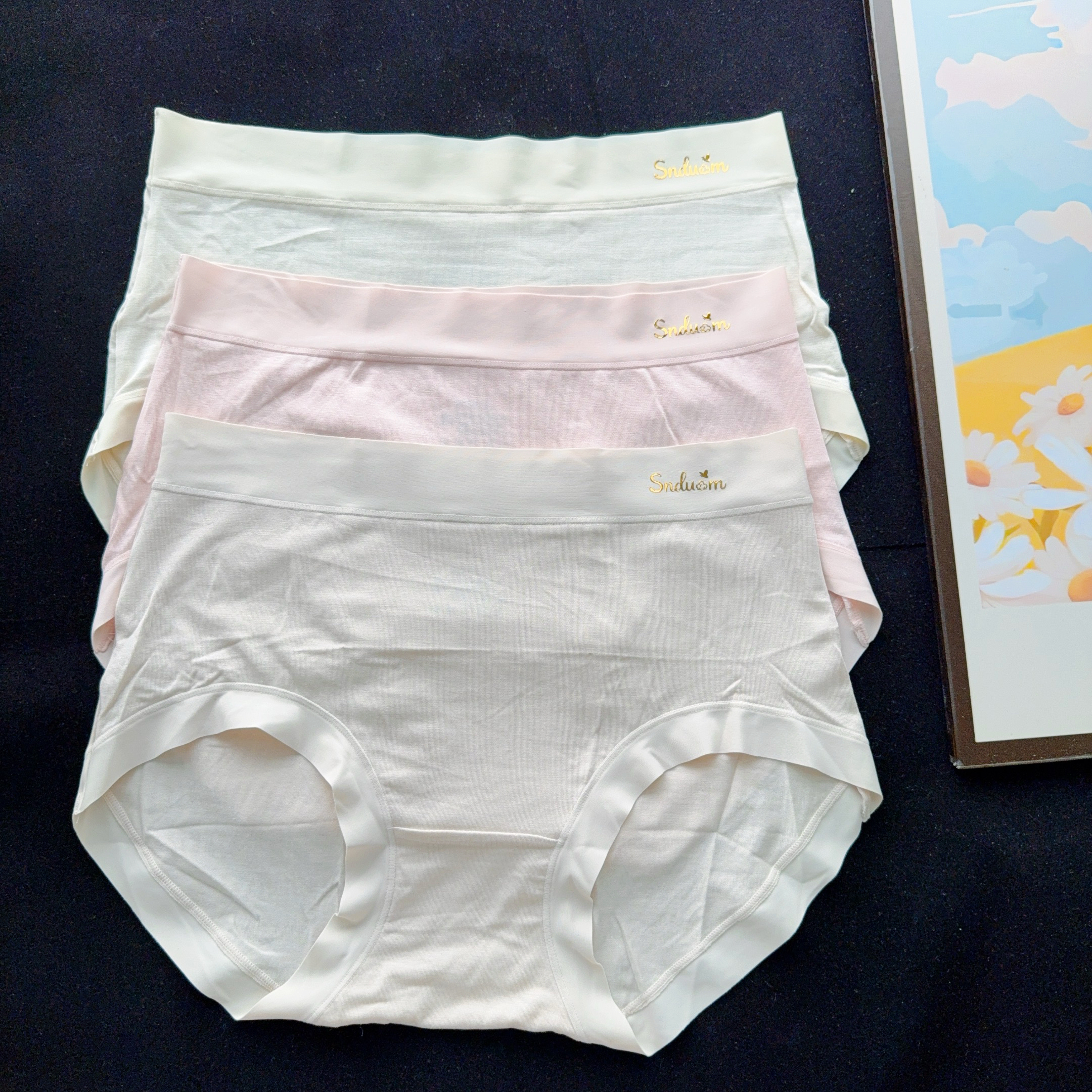 宝娜斯莫代尔内裤女聚乳酸抑菌无痕透气大码不夹臂三角短裤【3条装】 实拍图