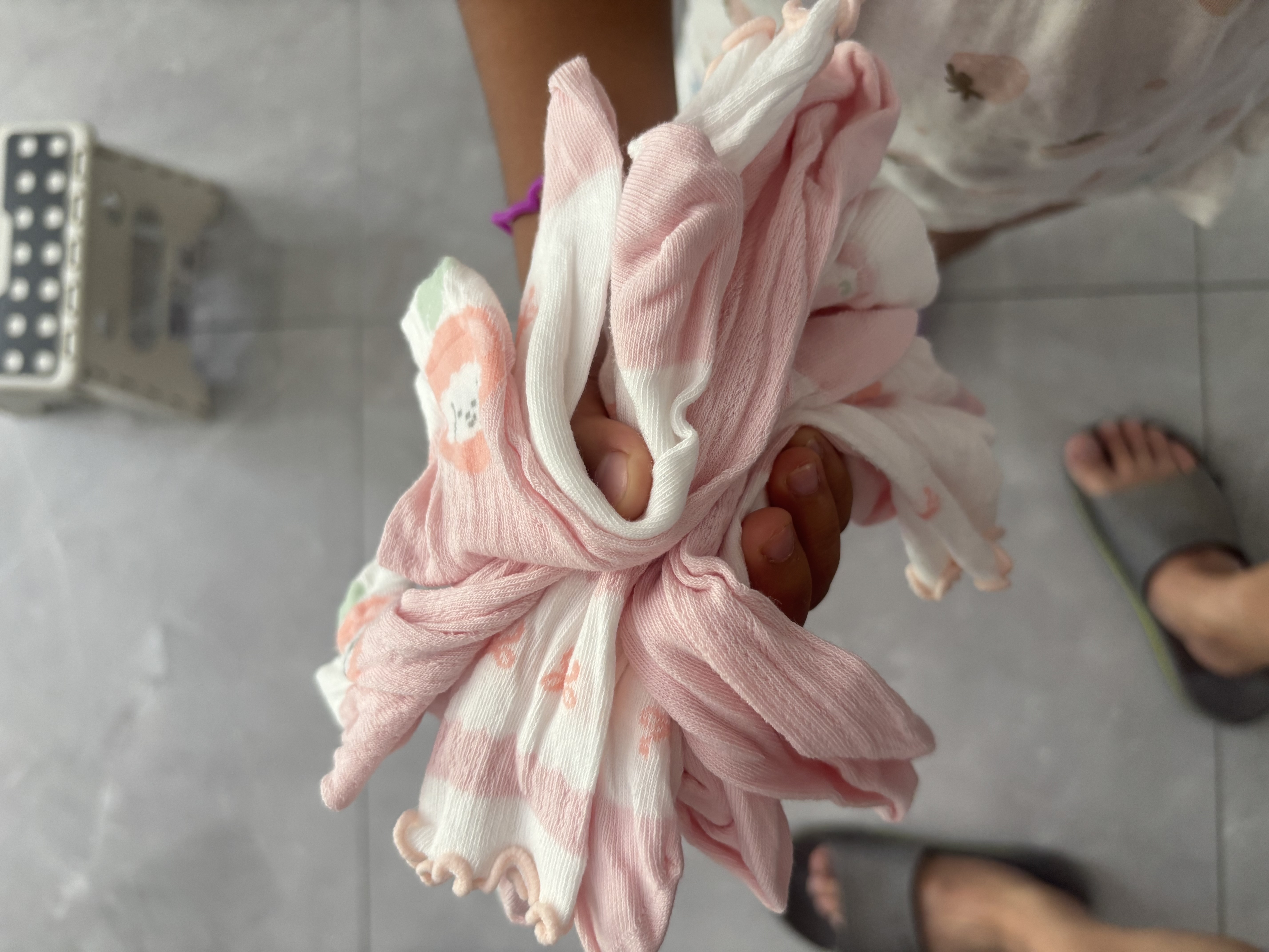 巴拉巴拉女童袜子儿童网眼袜夏中幼童提花柔弹亲肤舒适五双装209225172007 晒单实拍图