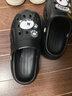 QYCKABY洞洞鞋男士夏季EVA家居户外两穿透气卡通厚底浴室防滑半凉拖鞋女 黑色哈士奇【2.0踩屎感升级】 40-41 适合39-40 实拍图