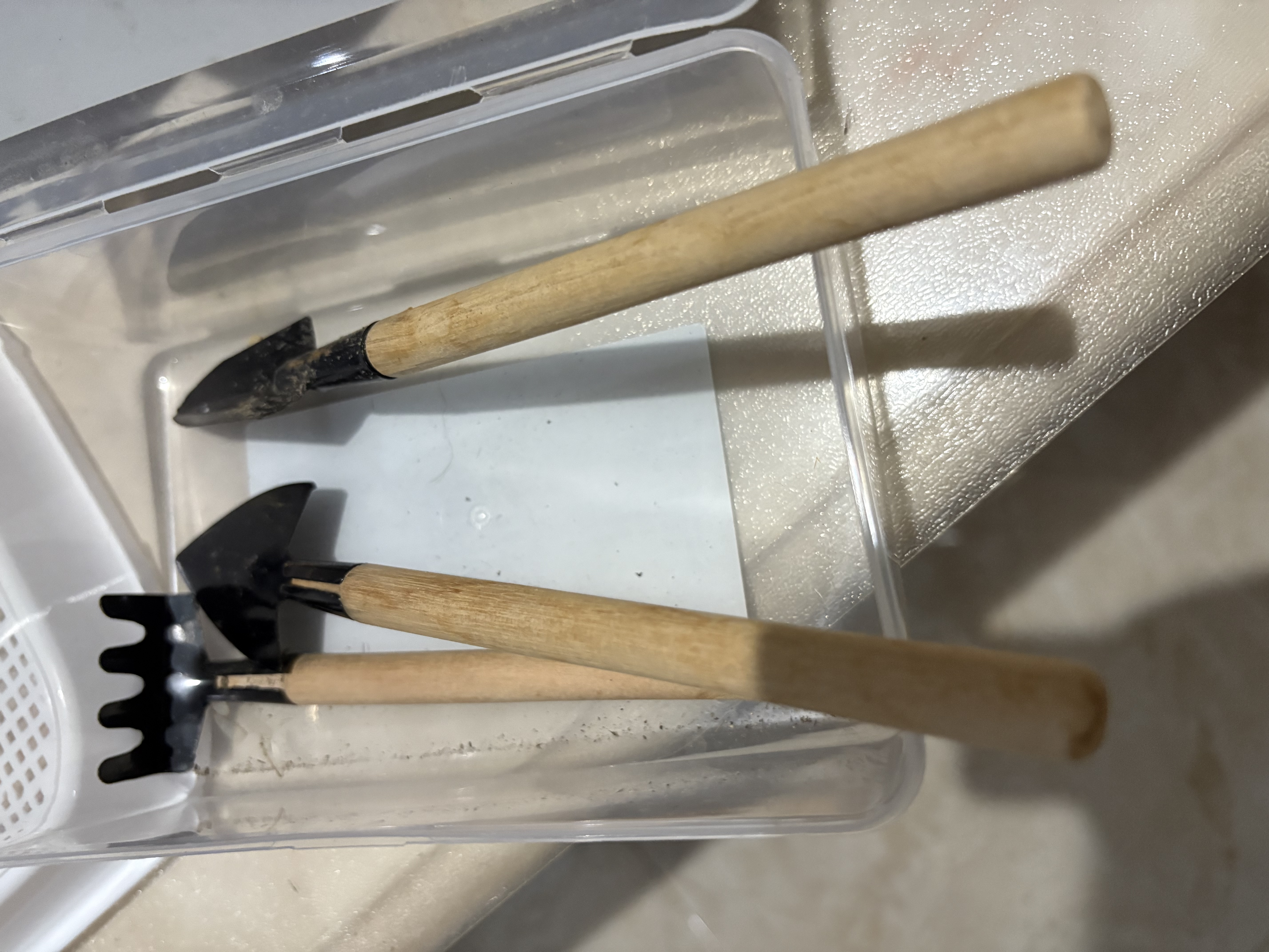小铲子种花养花园艺工具种植工具套装迷你三件套家用铁铲手动农具 迷你园艺工具-小号三件套-1套 实拍图