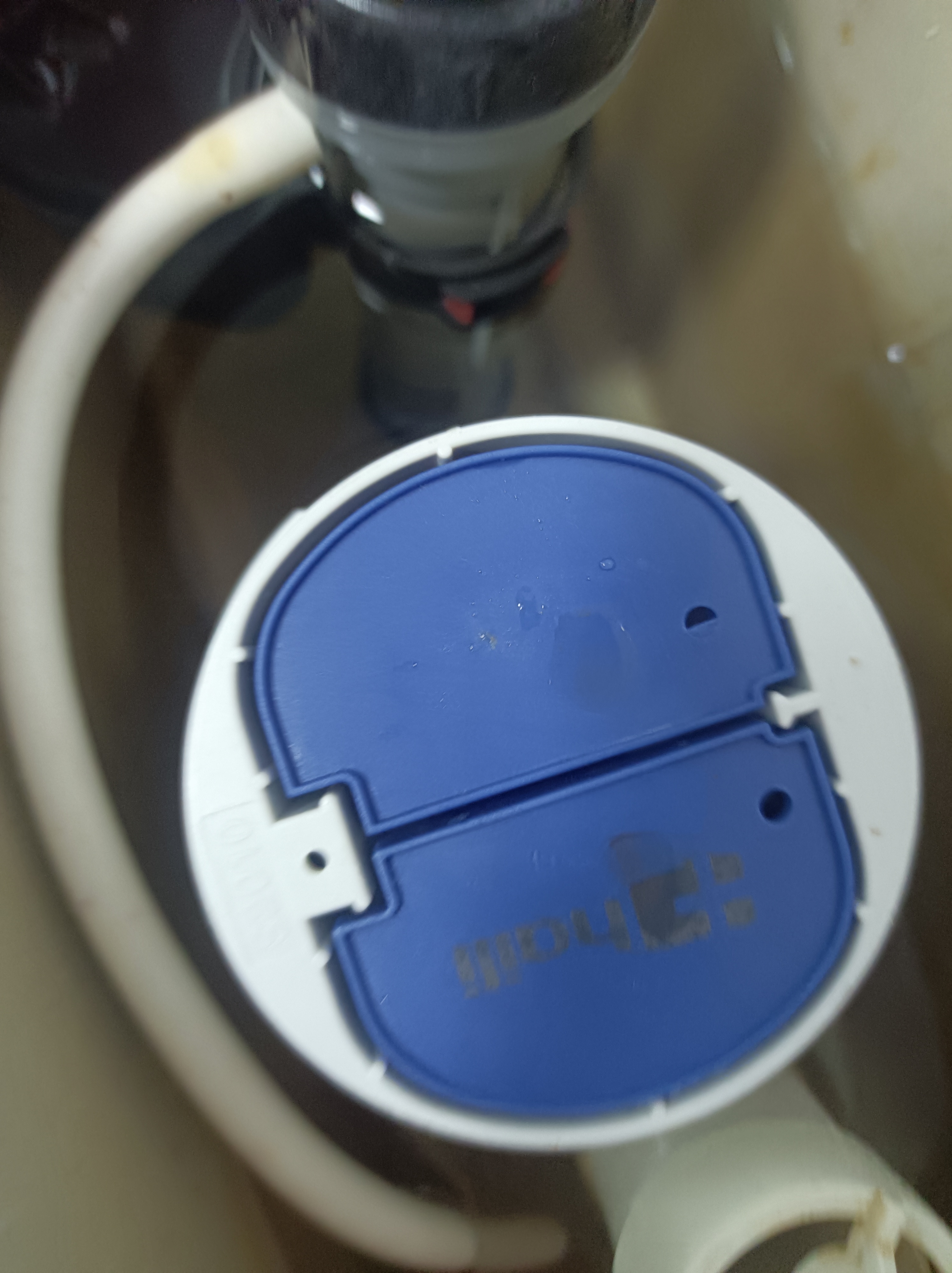 海立通用马桶水箱配件排水阀老式连体抽水坐便器ABS进出冲水阀SJ26蓝 实拍图