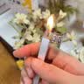 唐草超细迷你网红砂轮打火机充气时尚金属明火创意个性送男友520礼物 单机 1支 实拍图
