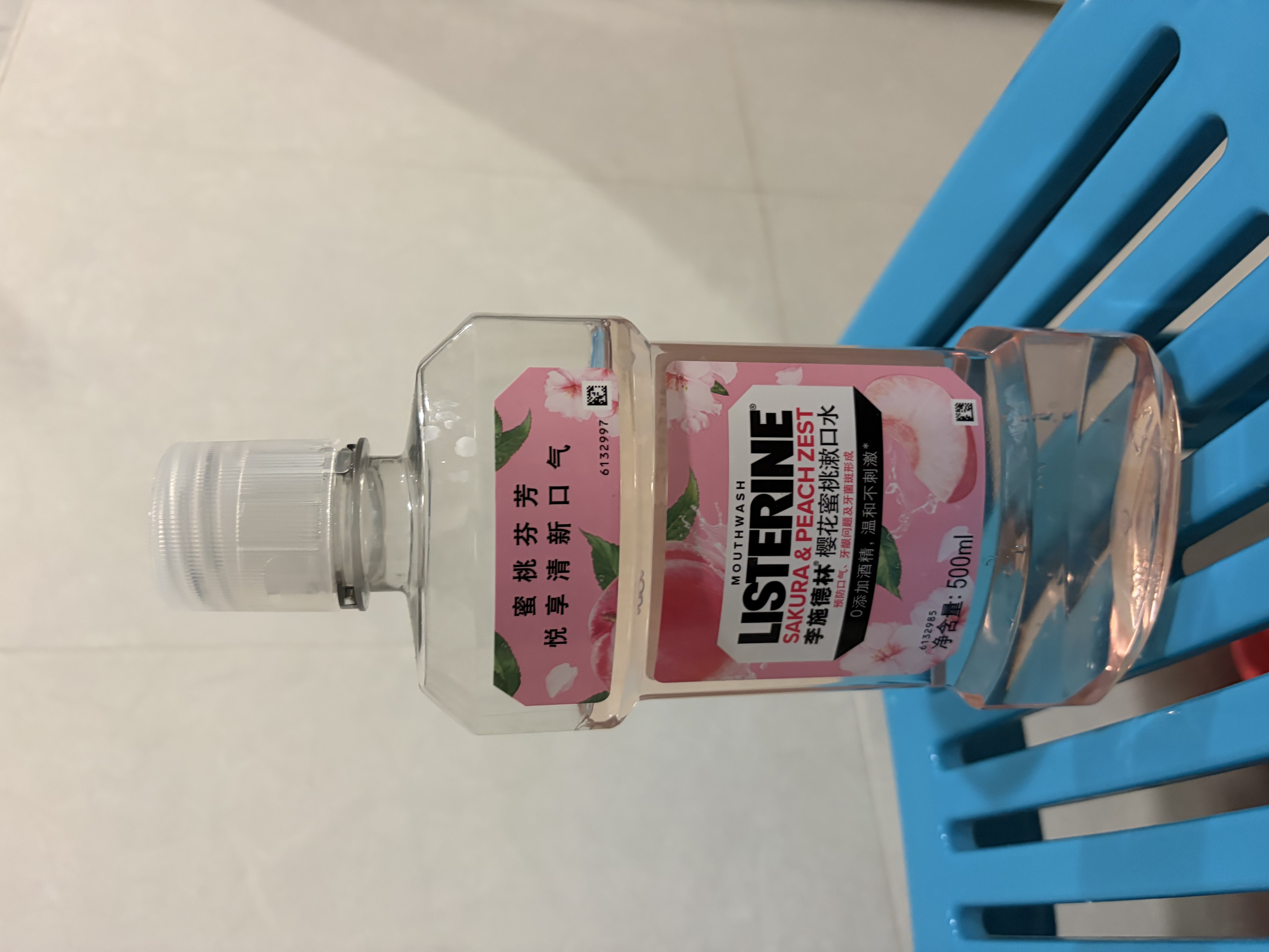 李施德林 (Listerine) 漱口水 樱花蜜桃口味果味口气温和清新口气女 500mL 实拍图