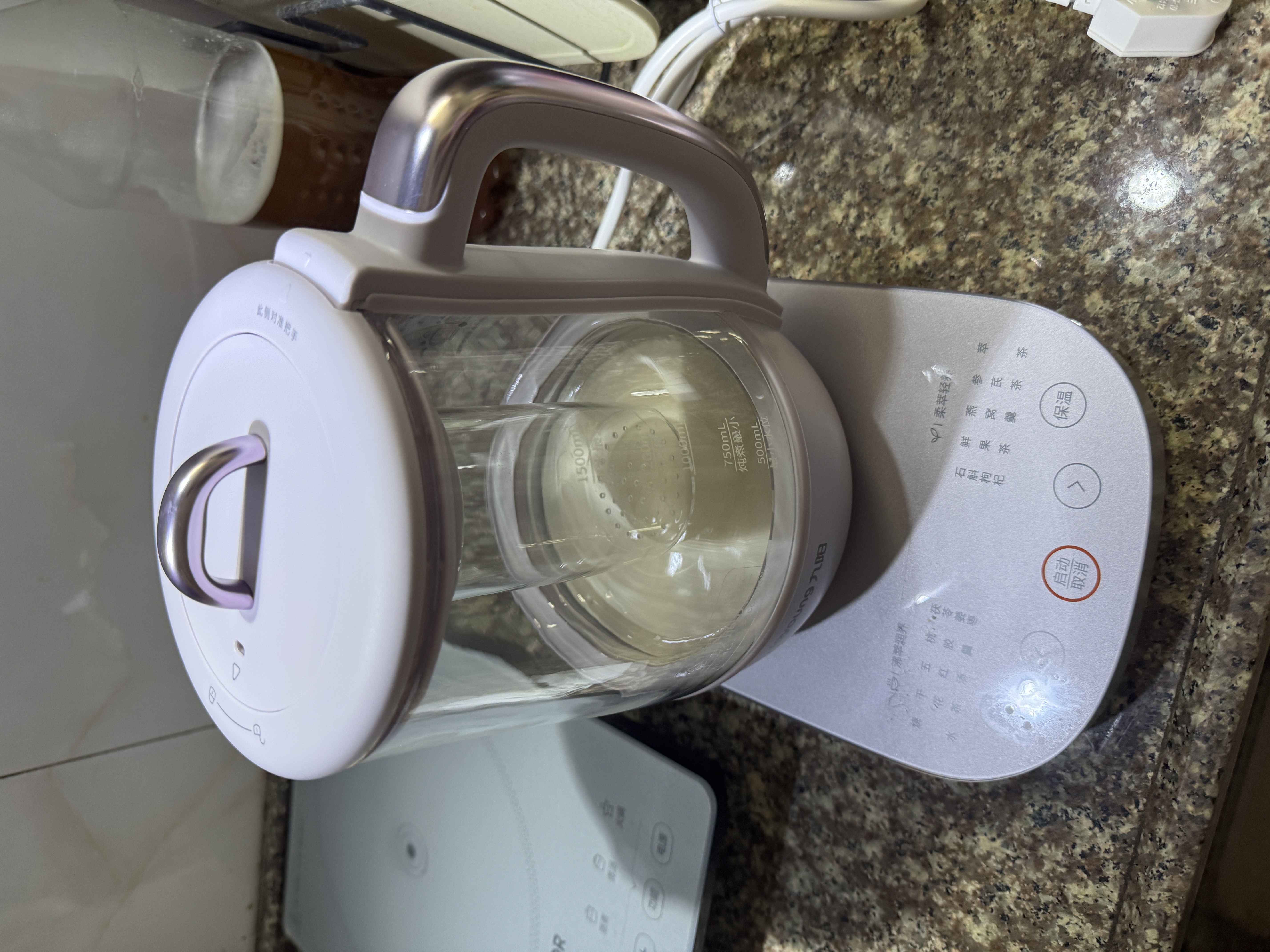 九阳（Joyoung）1.5L全玻璃沸萃养生壶煮茶器 0胶水玻璃滤网炖盅 花茶壶烧水保温一体全自动恒温电热水壶15WY10J 实拍图
