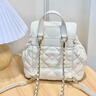 CHARLES&KEITH菱格大容量柔软背包书包双肩包包女包生日礼物送女友CK2-60151400 Cream奶白色 S 实拍图
