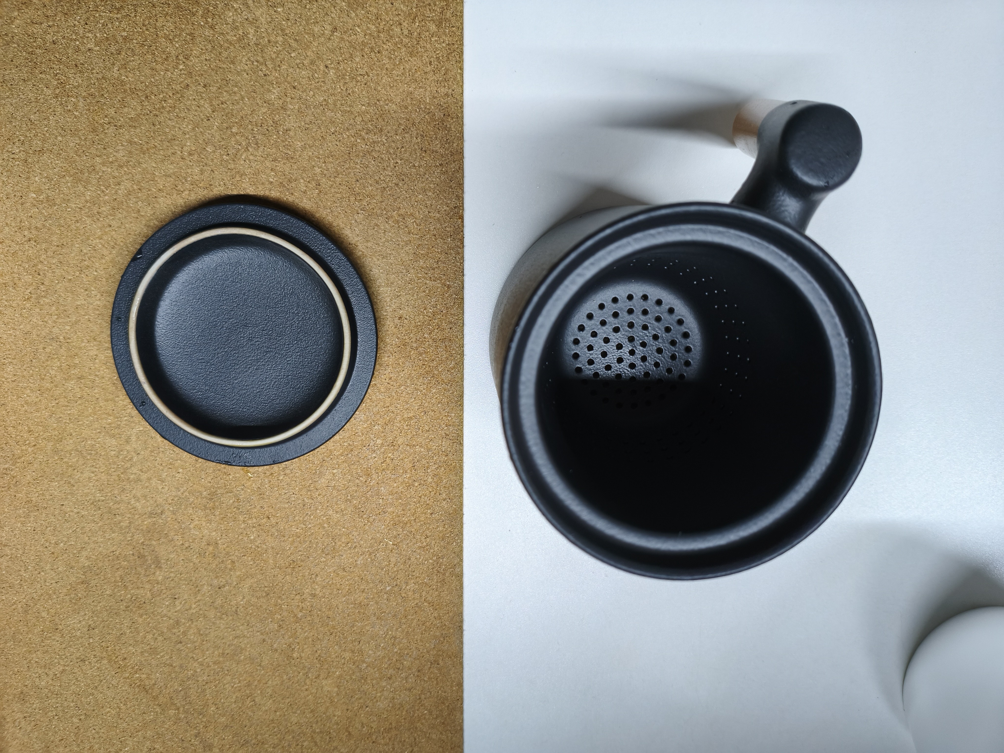京东京造茶杯便携式黑陶茶泡茶壶茶杯功夫茶具办公杯随身茶壶容量400ml 实拍图