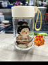 富光玻璃杯高硼硅玻璃水杯子女生便携牛奶咖啡刻度高颜值茶杯330ml 实拍图