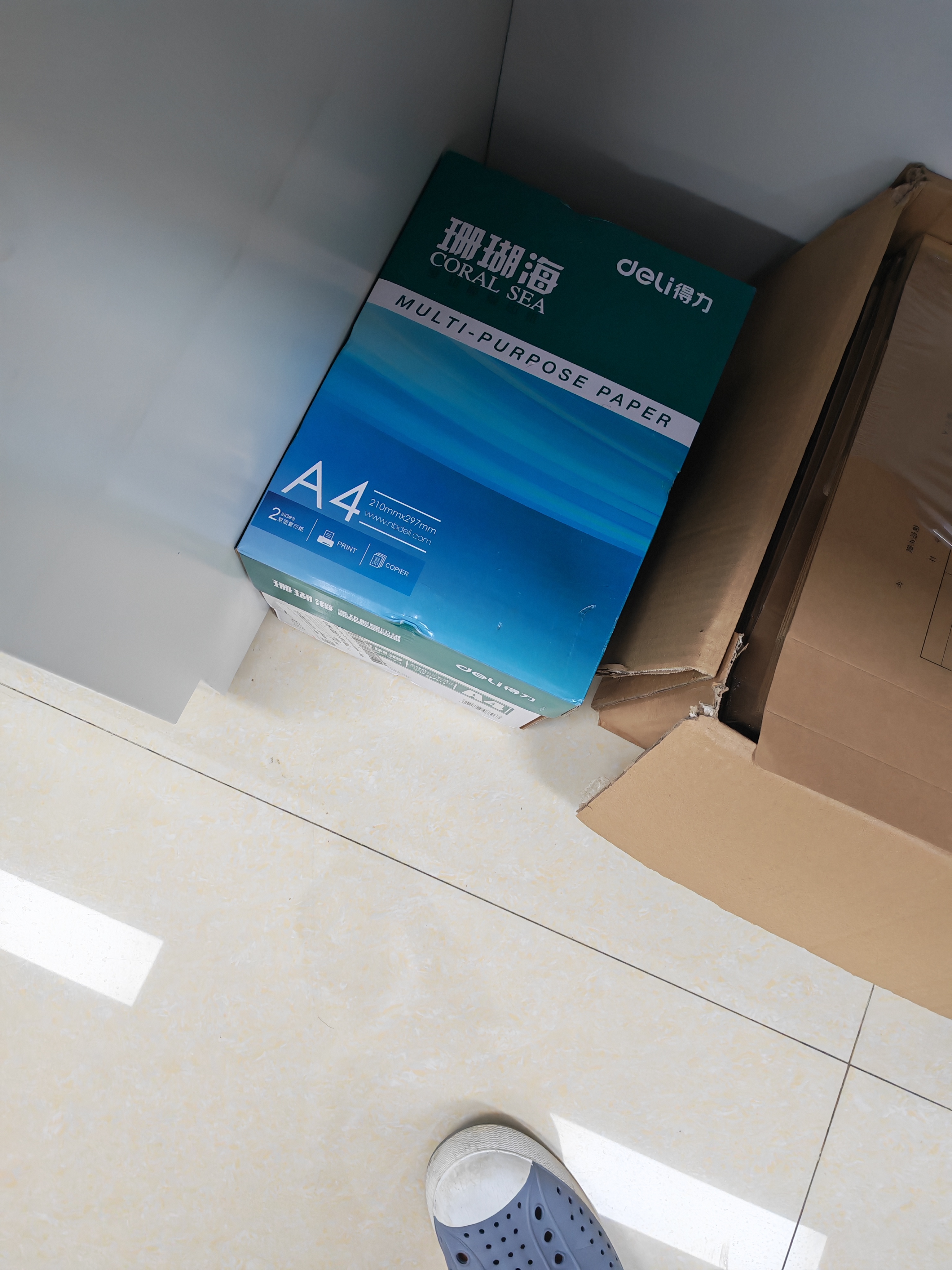 得力（deli）珊瑚海A4打印纸 70g500张*4包一箱 双面打印复印纸 整箱2000张ZF371【销冠系列】 实拍图