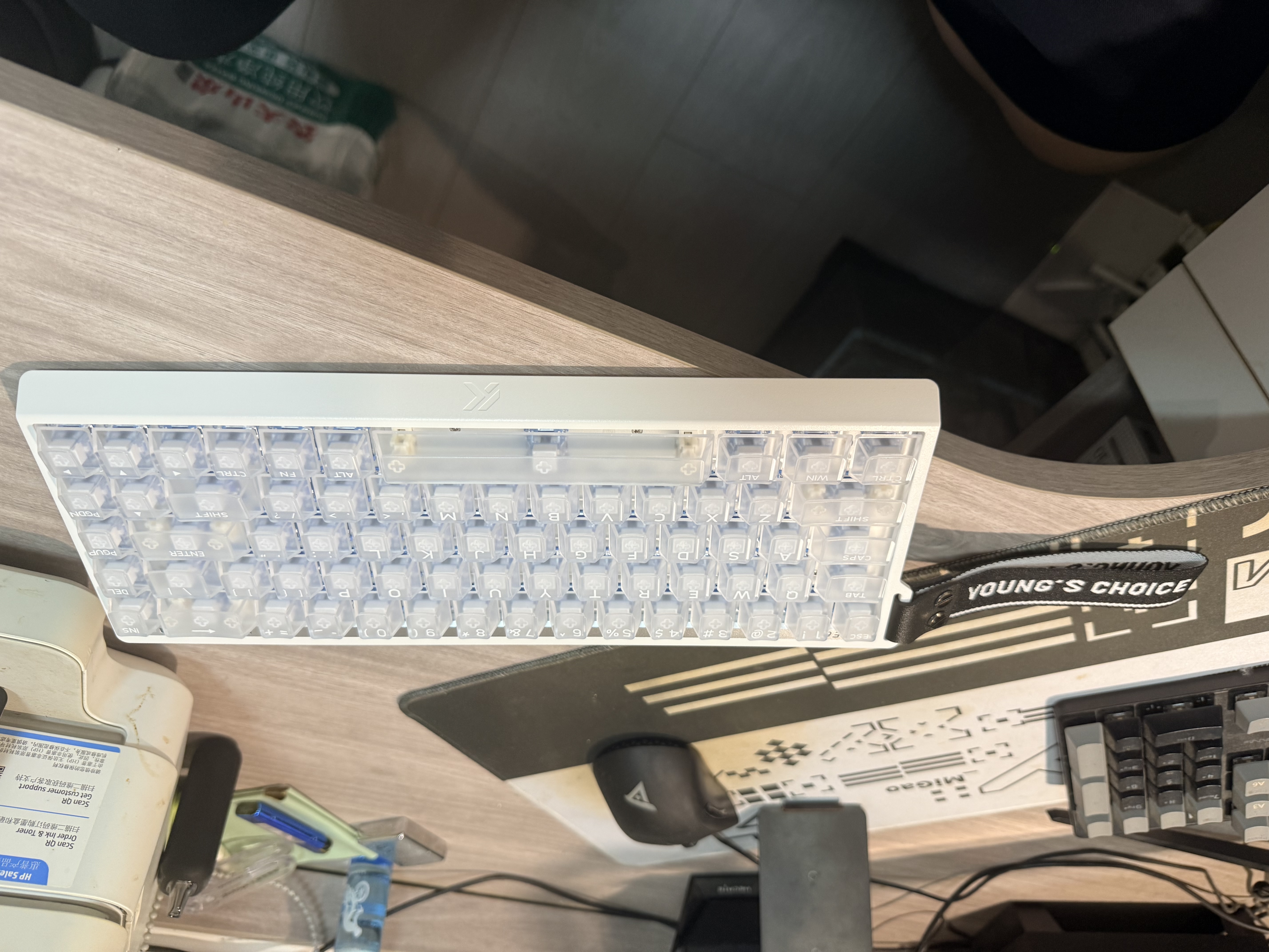 迈从（MCHOSE）Ace 68 V2磁轴键盘Gus同款RT电竞游戏低延迟60pro机械有线68键配列FPS双驱动无畏契约【教育优惠】 Ace 68 V2 超竞版雾透白 星环磁轴+RT键 实拍图