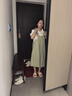 革曼孕妇装夏季套装孕妇连衣裙2026新款小个子背带裙纯棉高级感两件套 绿色两件套(夏季款) L(建议110-130斤) 实拍图