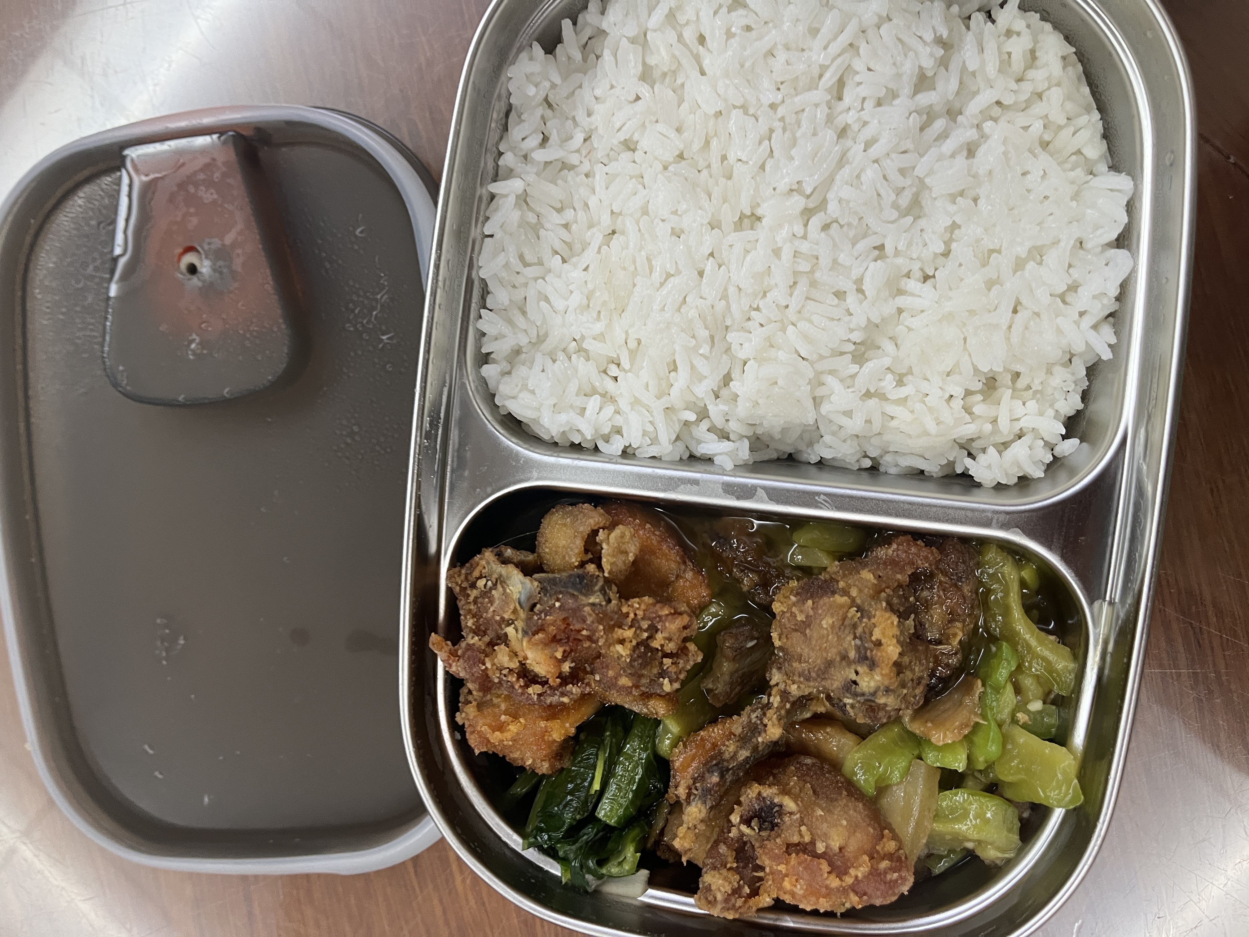 COODORA304不锈钢保鲜饭盒分格带饭微波炉可加热上班族食堂打饭便当餐盒 实拍图