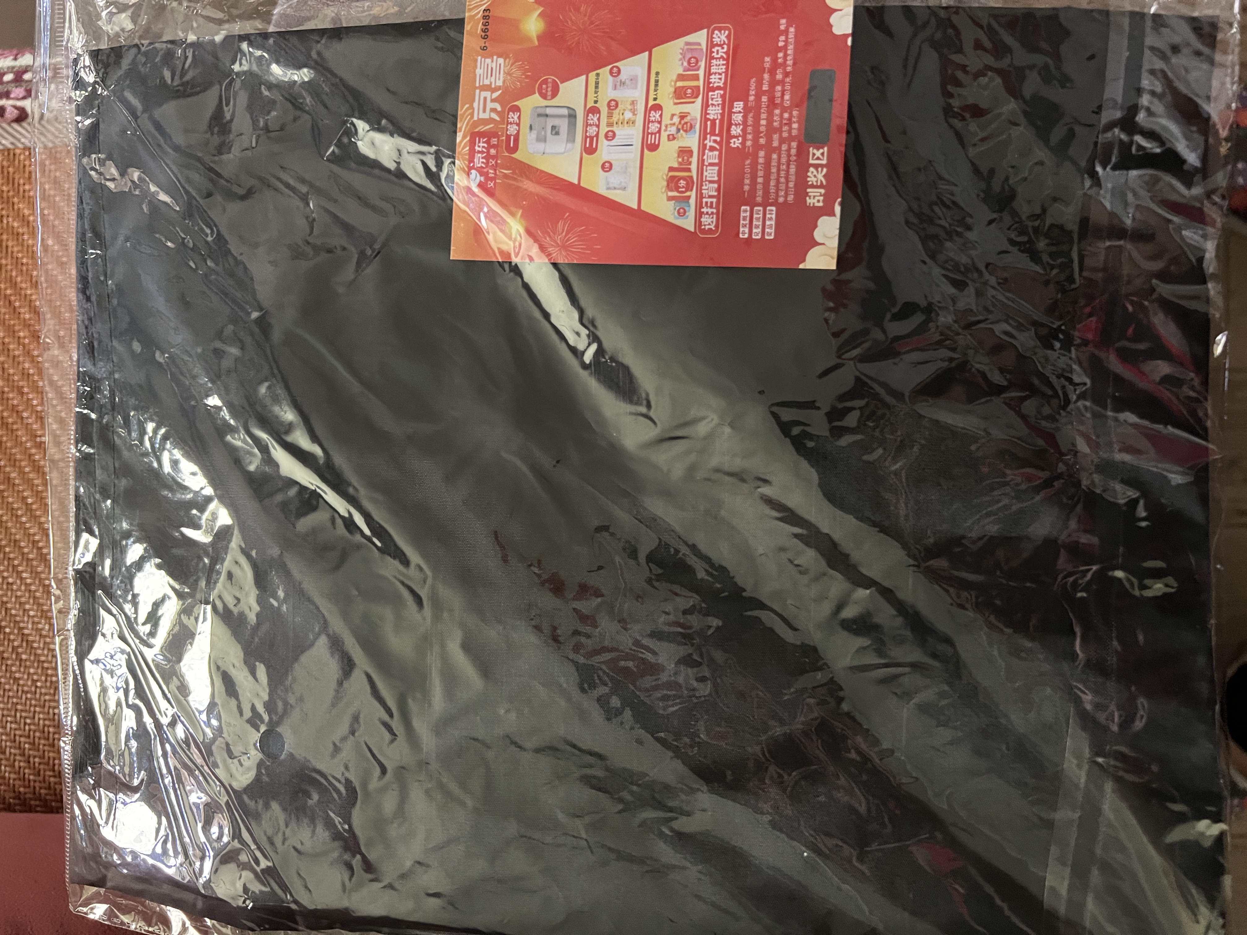 围裙防水防油厨房男女通用刀叉印花防水围裙工作服 防水围裙1条【黑色】 常规款 实拍图