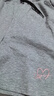 真维斯（Jeanswest）运动短裤女可外穿夏季2026年新款纯棉休闲穿搭中裤女装宽松五分裤 麻灰 爱心线粉_K_前左下 L 实拍图